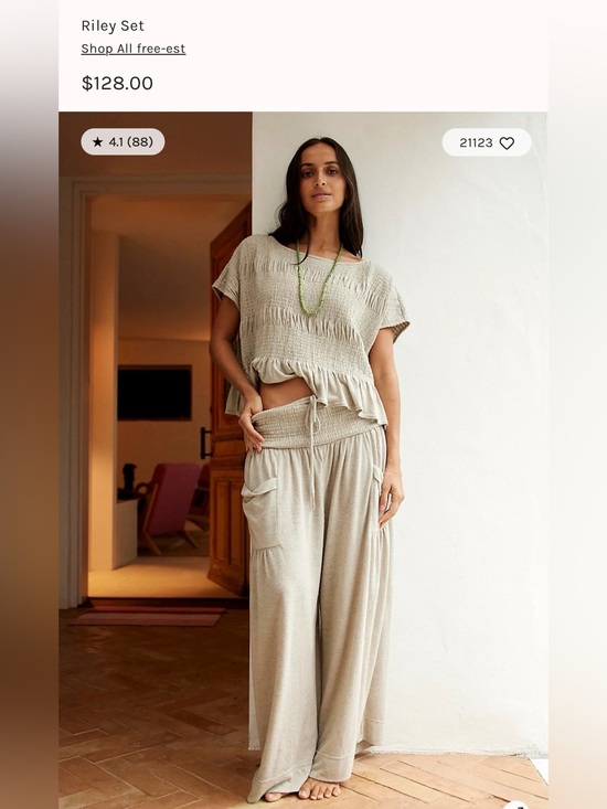 Free People Pants - Free People Riley Set ~ size small in Snowing